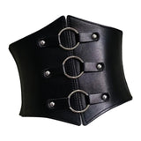 Maxbell Fashion Elastic Waist Belt PU Leather Cummerbunds Underbust Cinch Belts