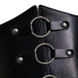 Maxbell Fashion Elastic Waist Belt PU Leather Cummerbunds Underbust Cinch Belts