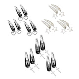 Maxbell 6Pcs Geometric Hair Clip Hair Clamps Barrette Girls Hair Accessories star