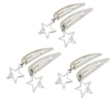 Maxbell 6Pcs Geometric Hair Clip Hair Clamps Barrette Girls Hair Accessories star