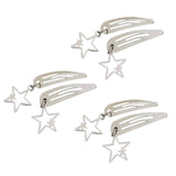 Maxbell 6Pcs Geometric Hair Clip Hair Clamps Barrette Girls Hair Accessories star