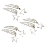 Maxbell 6Pcs Geometric Hair Clip Hair Clamps Barrette Girls Hair Accessories star