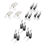 Maxbell 6Pcs Geometric Hair Clip Hair Clamps Barrette Girls Hair Accessories star