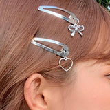 Maxbell 6Pcs Geometric Hair Clip Hair Clamps Barrette Girls Hair Accessories heart