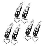 Maxbell 6Pcs Geometric Hair Clip Hair Clamps Barrette Girls Hair Accessories heart