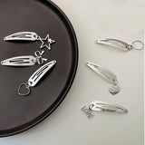 Maxbell 6Pcs Geometric Hair Clip Hair Clamps Barrette Girls Hair Accessories heart