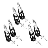 Maxbell 6Pcs Geometric Hair Clip Hair Clamps Barrette Girls Hair Accessories cross