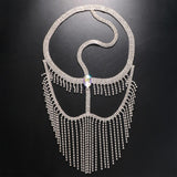 Maxbell Face Mask Women Tassel Veil Chain Headwear Masquerade Mask for Party Jewelry