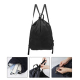 Maxbell Waterproof Sport String Drawstring Bag Pack Gym Tote Casual Backpack Black