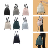 Maxbell Waterproof Sport String Drawstring Bag Pack Gym Tote Casual Backpack Black