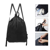 Maxbell Waterproof Sport String Drawstring Bag Pack Gym Tote Casual Backpack Black