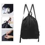 Maxbell Waterproof Sport String Drawstring Bag Pack Gym Tote Casual Backpack Black