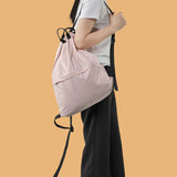 Maxbell Waterproof Sport String Drawstring Bag Pack Gym Tote Casual Backpack Pink