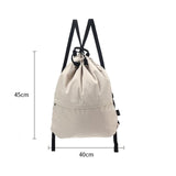 Maxbell Waterproof Sport String Drawstring Bag Pack Gym Tote Casual Backpack Khaki