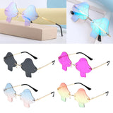 Maxbell Mushroom Sun Glasses Irregular Rimless for Costume Cosplay Photo Prop Grey