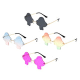Maxbell Mushroom Sun Glasses Irregular Rimless for Costume Cosplay Photo Prop Grey