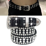 Maxbell Bling Women Waist Belt Waistband Crystal Rhinestone Diamond Studded Sacks