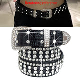 Maxbell Bling Women Waist Belt Waistband Crystal Rhinestone Diamond Studded Sacks