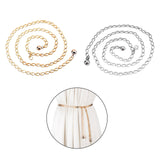 Maxbell Fashion Waist Chain Belt for Women Waistband Metal Chain for Beach Costume Golden