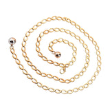 Maxbell Fashion Waist Chain Belt for Women Waistband Metal Chain for Beach Costume Golden