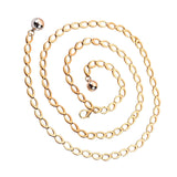 Maxbell Fashion Waist Chain Belt for Women Waistband Metal Chain for Beach Costume Golden