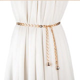 Maxbell Fashion Waist Chain Belt for Women Waistband Metal Chain for Beach Costume Golden