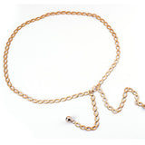 Maxbell Fashion Waist Chain Belt for Women Waistband Metal Chain for Beach Costume Golden