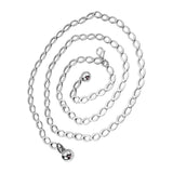 Maxbell Fashion Waist Chain Belt for Women Waistband Metal Chain for Beach Costume Silver