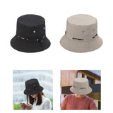 Maxbell Bucket Hat with Rope Breathable Summer for Gardening Fishing Hunting black