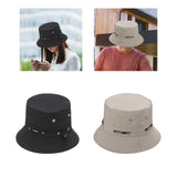 Maxbell Bucket Hat with Rope Breathable Summer for Gardening Fishing Hunting black