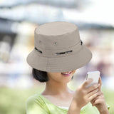 Maxbell Bucket Hat with Rope Breathable Summer for Gardening Fishing Hunting gray