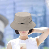 Maxbell Bucket Hat with Rope Breathable Summer for Gardening Fishing Hunting gray