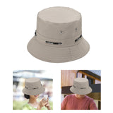 Maxbell Bucket Hat with Rope Breathable Summer for Gardening Fishing Hunting gray