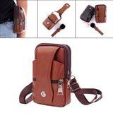 Maxbell Waist Bag Pouch Fanny Pack Waterproof for Running Men Fishing Yellow Brown