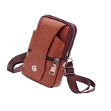 Maxbell Waist Bag Pouch Fanny Pack Waterproof for Running Men Fishing Yellow Brown