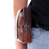 Maxbell Waist Bag Pouch Fanny Pack Waterproof for Running Men Fishing Yellow Brown