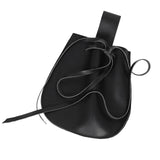 Maxbell Dice Bag Tray Drawstring Belt Pouch for Jewelry Costume Accessories black