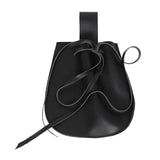 Maxbell Dice Bag Tray Drawstring Belt Pouch for Jewelry Costume Accessories black