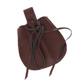 Maxbell Dice Bag Tray Drawstring Belt Pouch for Jewelry Costume Accessories brown