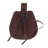 Maxbell Dice Bag Tray Drawstring Belt Pouch for Jewelry Costume Accessories brown