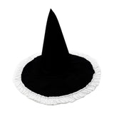 Maxbell Wizard Wide Brim Headgear Pointed Top for Halloween black