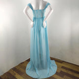 Maxbell Women Maternity Dress Maxi Dress for Photography Props Photoshoot Wedding S Blue