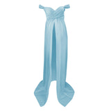 Maxbell Women Maternity Dress Maxi Dress for Photography Props Photoshoot Wedding L Blue