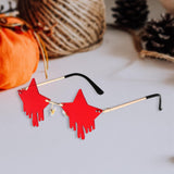 Maxbell Star Shaped Sunglasses Party Ultraviolet Rays Trendy Eyeglasses Girls red