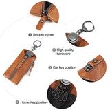 Maxbell PU Leather Waist Key Bag Keychain Case Zipper Closure Purse Multi Function