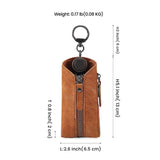 Maxbell PU Leather Waist Key Bag Keychain Case Zipper Closure Purse Multi Function