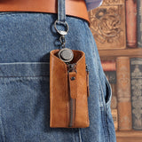 Maxbell PU Leather Waist Key Bag Keychain Case Zipper Closure Purse Multi Function