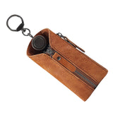 Maxbell PU Leather Waist Key Bag Keychain Case Zipper Closure Purse Multi Function