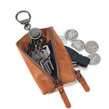 Maxbell PU Leather Waist Key Bag Keychain Case Zipper Closure Purse Multi Function