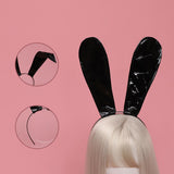 Maxbell Ear Hair Hoop Headwraps Rabbit Ears Headwear for Easter Anime Cosplay Round eared
